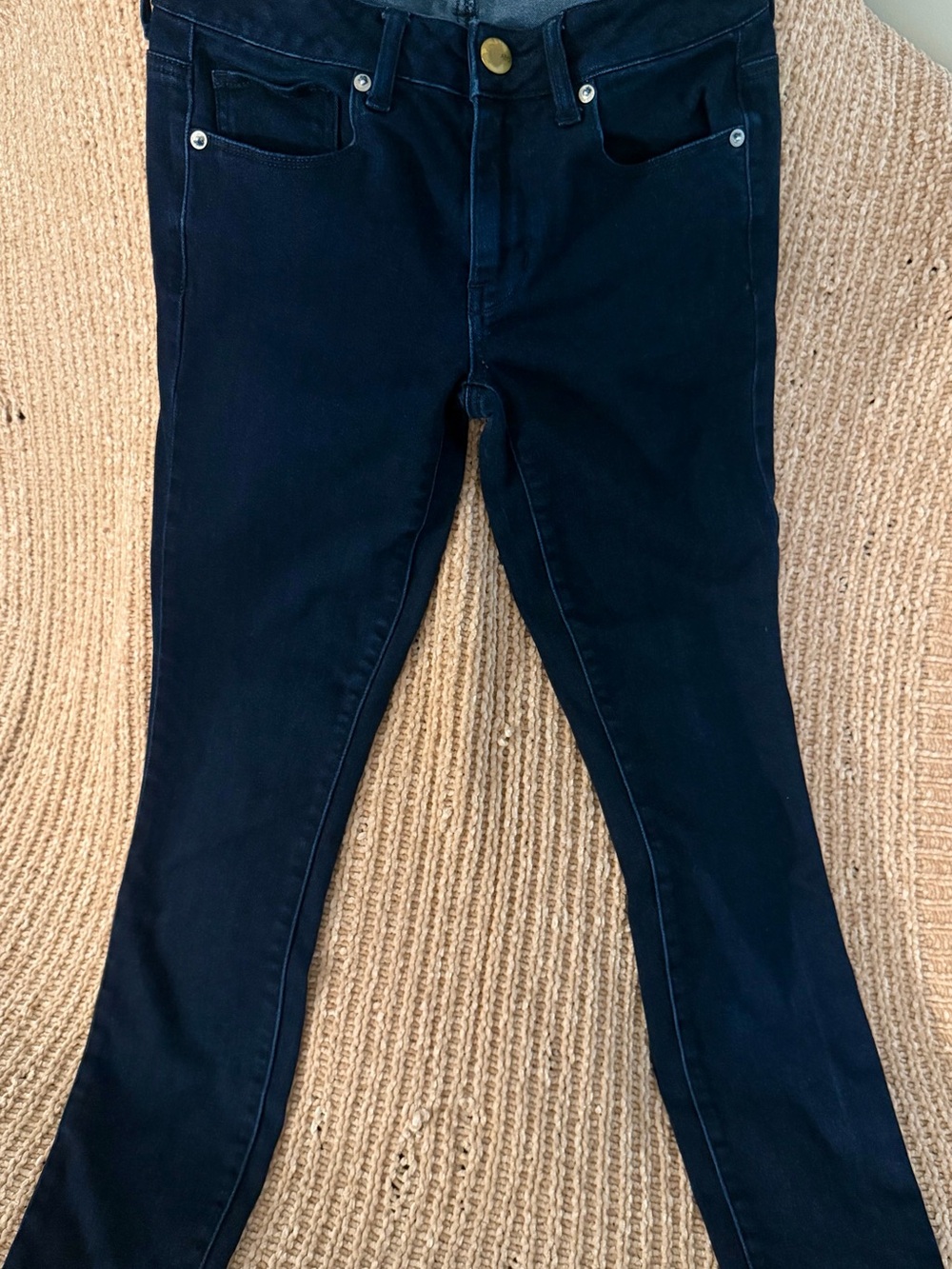 AE Denim X Skinny Jeans 4S 4 Short Dark Indigo Wash High Stretch